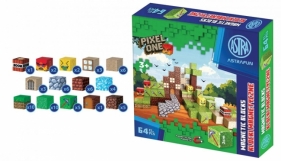 Zestaw klocków magnetycznych AstraFun Pixel One Farma - 64 szt.